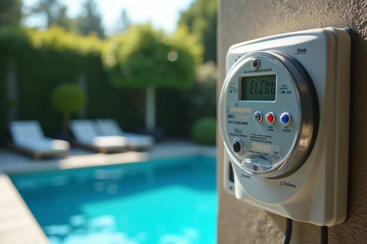 Compteur électrique digital près d